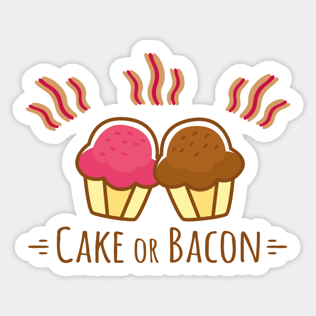 Cake or Bacon Sticker by YellowCone